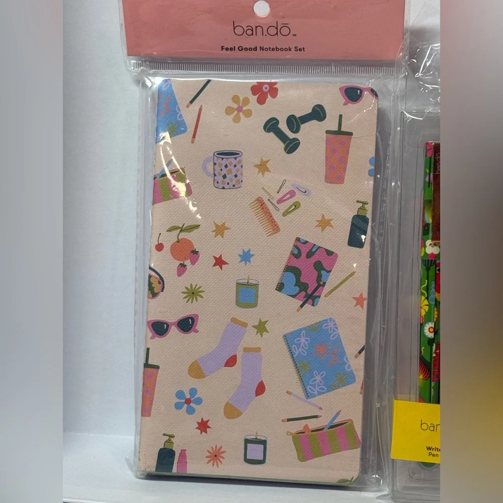 ban.do Bundle - Feel Good Notebook Set + Write On Pen Set  (New)